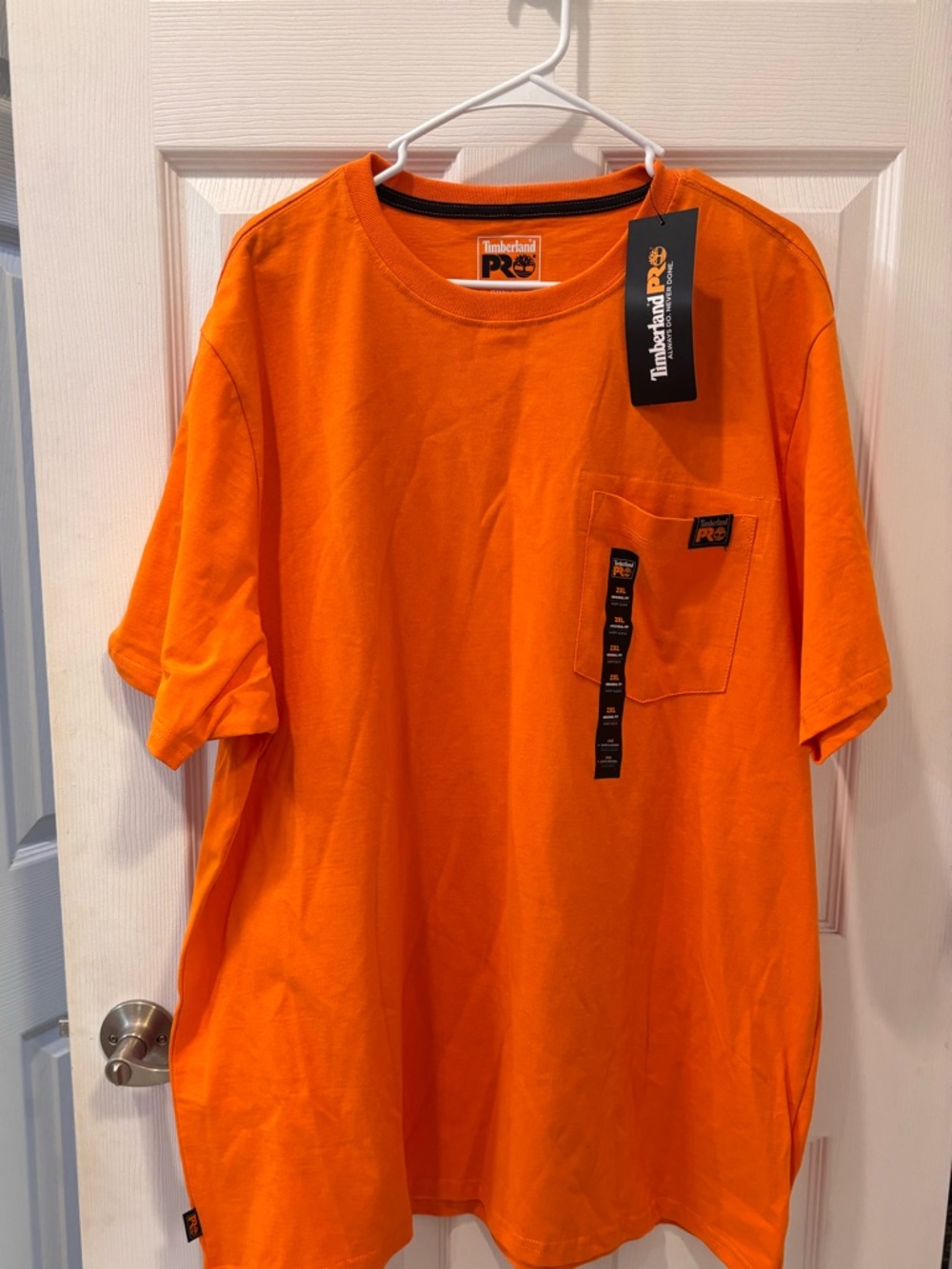 Timberland PRO Men's Bright Orange Short-Sleeve Pocket Tee